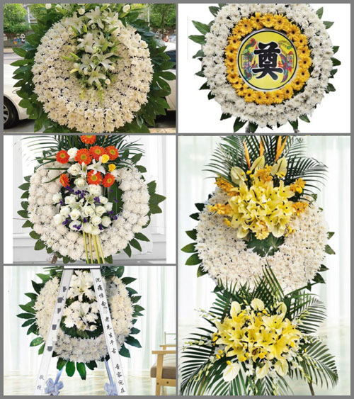 山东济宁汶上县刘楼镇陈庄村花圈速递